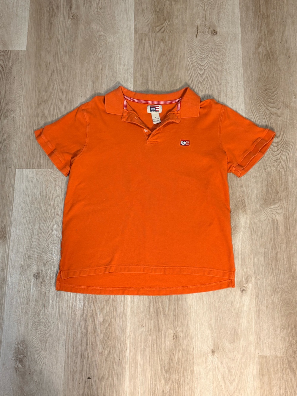 Vintage Phat Farm Orange Polo Shirt Size Large Cotton Collared Shirt Short Sleev